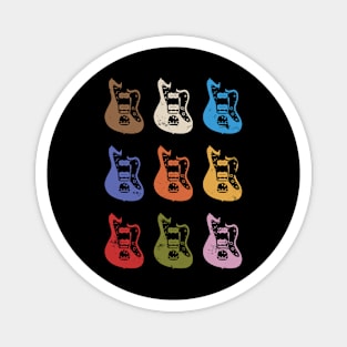 Offset Style Electric Guitar Bodies Colorful Theme Magnet